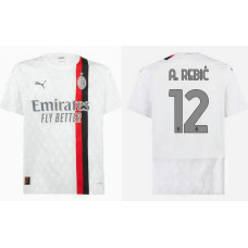 2023/24 AC Milan 12 - A. Rebić Away White Authentic Jersey