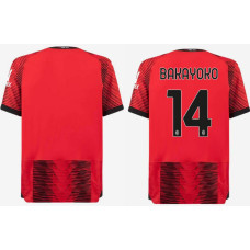 Youth 2023/24 AC Milan 14 - Bakayoko Home Red And Black Replica Jersey