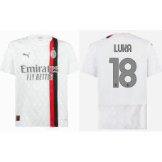2023/24 AC Milan 18 - Luka Away White Replica Jersey