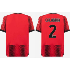 2023/24 AC Milan 2 - Calabria Home Red And Black Replica Jersey