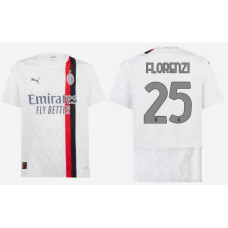 Youth 2023/24 AC Milan 25 - Florenzi Away White Authentic Jersey