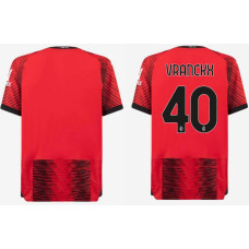 2023/24 AC Milan 40 - Vranckx Home Red And Black Replica Jersey
