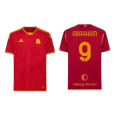 Youth 2023/24 AS Roma ABRAHAM - 9 Home Red Replica Jersey