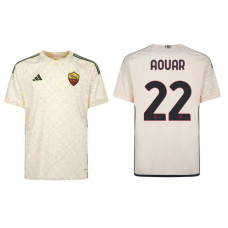 Youth 2023/24 AS Roma AOUAR - 22 Away cream Authentic Jersey
