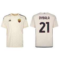 Youth 2023/24 AS Roma DYBALA - 21 Away cream Authentic Jersey