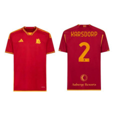 2023/24 AS Roma KARSDORP - 2 Home Red Authentic Jersey