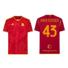 Women 2023/24 AS Roma KRISTENSEN - 43 Home Red Authentic Jersey