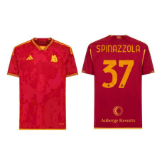 Women 2023/24 AS Roma SPINAZZOLA - 37 Home Red Authentic Jersey