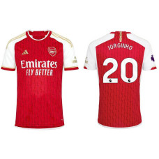 2023/24 Arsenal JORGINHO 20 Home Red Authentic Jersey