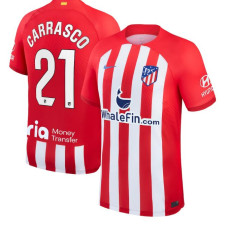 Women 2023/24 Atletico de Madrid Carrasco 21 Home Red Authentic Jersey