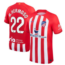 Women 2023/24 Atletico de Madrid M.Hermoso 22 Home Red Authentic Jersey
