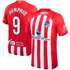 Youth 2023/24 Atletico de Madrid Memphis 9 Home Red Authentic Jersey