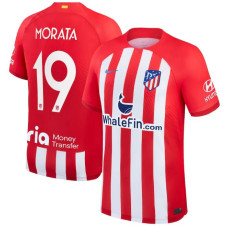 Youth 2023/24 Atletico de Madrid Morata 19 Home Red Authentic Jersey