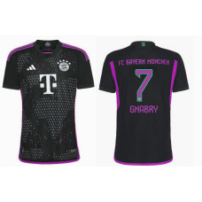 Women 2023/24 Bayern Gnabry 7 Away Black Authentic Jersey