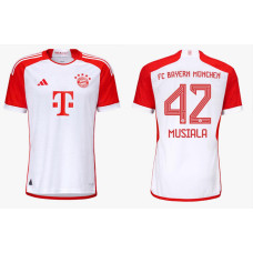 Women 2023/24 Bayern Musiala 42 Home White Authentic Jersey