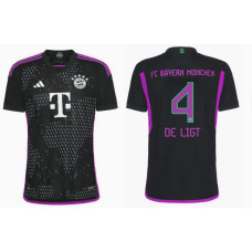 Youth 2023/24 Bayern de Ligt 4 Away Black Authentic Jersey