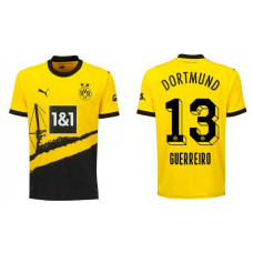 2023/24 Borussia Dortmund Guerreiro 13 Home Yellow Replica Jersey