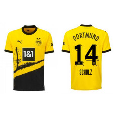 Women 2023/24 Borussia Dortmund Schulz 14 Home Yellow Authentic Jersey