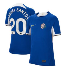 Youth 2023/24 Chelsea Andrey Santos 20 Home Blue Replica Jersey