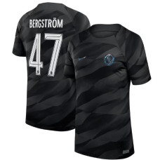 2023/24 Chelsea Bergstrom 47 Goalkeeper Black Authentic Jersey