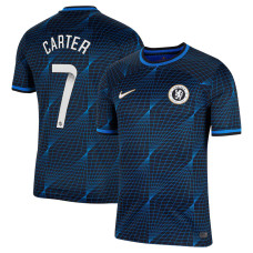 Youth 2023/24 Chelsea Carter 7 Away Navy Replica Jersey