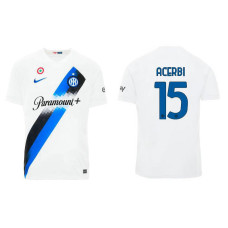 Youth 2023/24 Inter Milan 15 - ACERBI Away White Replica Jersey