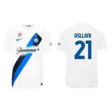 Youth 2023/24 Inter Milan 21 - ASLLANI Away White Authentic Jersey