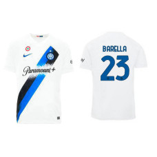 Youth 2023/24 Inter Milan 23 - BARELLA Away White Replica Jersey