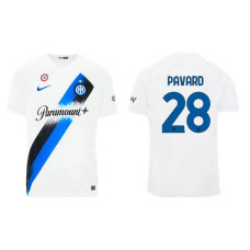 Youth 2023/24 Inter Milan 28 - PAVARD Away White Authentic Jersey