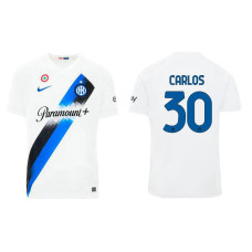 2023/24 Inter Milan 30 - CARLOS Away White Authentic Jersey