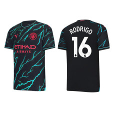 YOUTH 2023/24 Manchester City 16 Rodri Third Black Authentic Jersey