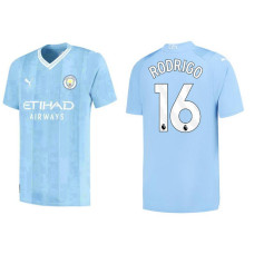 Youth 2023/24 Manchester City 16 Rodrigo Home Blue Authentic Jersey