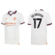 Youth 2023/24 Manchester City 17 Kevin De Bruyne Away White Authentic Jersey