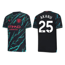 Women 2023/24 Manchester City 25 Manuel Akanji Third Black Authentic Jersey