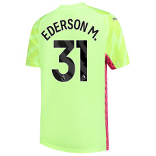 Women 2023/24 Manchester City 31 Ederson Light yellow Authentic Goalkeeper Jersey