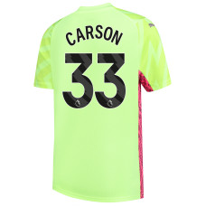 2023 24 Manchester City 33 Scott Carson Goalkeeper Light yellow Jersey