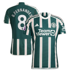 Women 2023/24 Manchester United 8 Bruno Fernandes Away Green Authentic Jersey