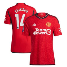 Women 2023/24 Manchester United Eriksen Christian - 14 Home Red Authentic Jersey