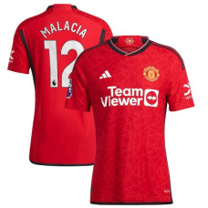 Women 2023/24 Manchester United Malacia Tyrell - 12 Home Red Authentic Jersey