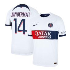 Women 2023/24 Paris Saint-Germain Juan Bernat 14 Away White Authentic Jersey
