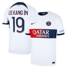 Women 2023/24 Paris Saint-Germain Lee Kang In 19 Away White Authentic Jersey