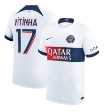 Women 2023/24 Paris Saint-Germain Vitinha 17 Away White Authentic Jersey