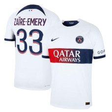 Women 2023/24 Paris Saint-Germain Zaire-Emery 33 Away White Authentic Jersey
