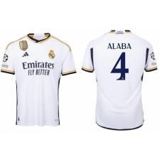 Women 2023/24 Real Madrid Alaba - 4 Home White Authentic Jersey