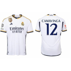 Women 2023/24 Real Madrid Camavinga - 12 Home White Authentic Jersey