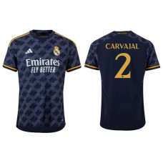 Youth 2023/24 Real Madrid Carvajal - 2 Away Navy Authentic Jersey