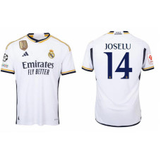 Youth 2023/24 Real Madrid Joselu - 14 Home White Replica Jersey