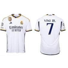 Women 2023/24 Real Madrid Vini Jr. - 7 Home White Authentic Jersey