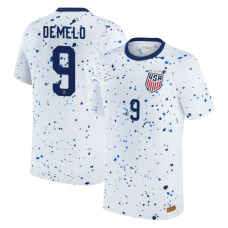 Youth 2023/24 USA DeMelo,Savannah - 9 Home White Authentic Jersey