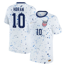 2023/24 USA Horan,Lindsey - 10 Home White Authentic Jersey